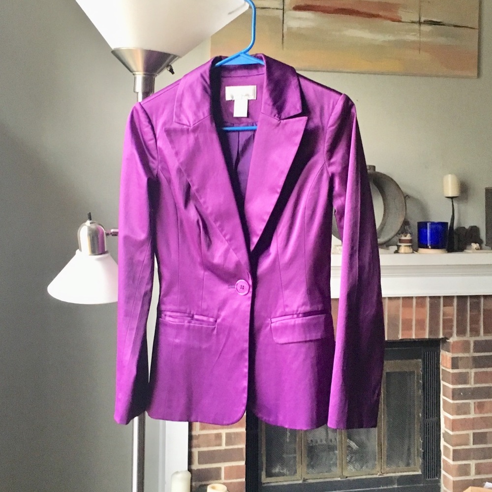 Spiegel Sateen purple blazer sz 2